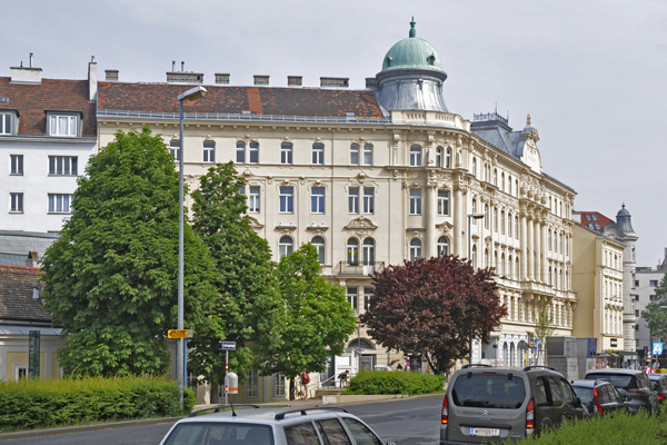 Wohn- und Geschäftshaus/ Wien 2, Castellezgasse 2/ Obere Augartenstraße 5/ Taborstraße 39